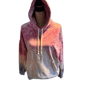 Electric & Rose Marble Tie-Dye Hoodie Size M Pink Purple Blue Venice CA
